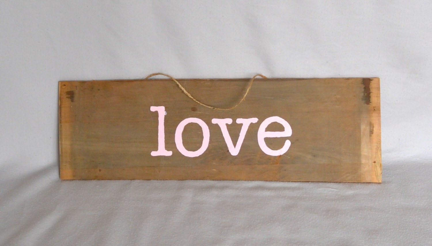 Reclaimed Wood Hand Painted Love Sign