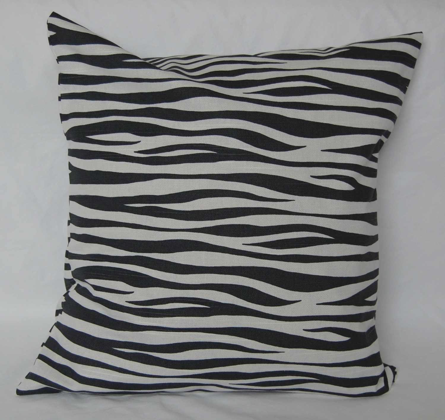 Lacey Pillow Cover in Black & White Zebra