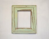 8x10 Old Farmhouse Beadboard, Reclaimed Wood Frame- Green with brown overtones, chipped, and One-of-a-kind