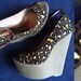 Cheetah Print Wedges with 6 Inch Heel, US Size 7