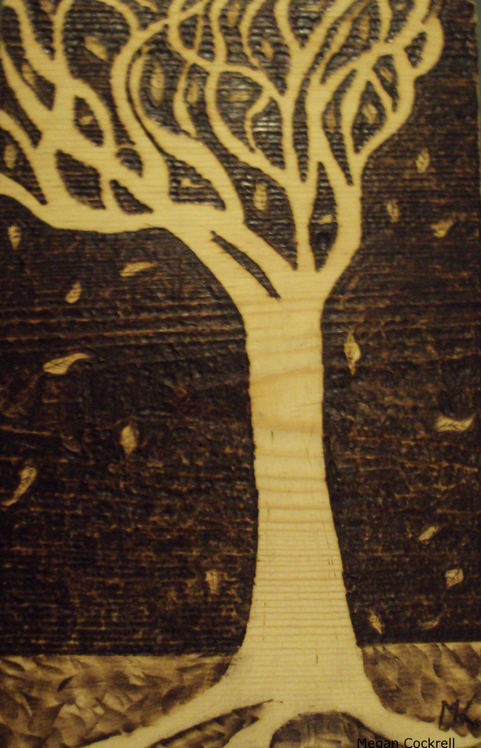 Modern Tree Landscape Pyrography