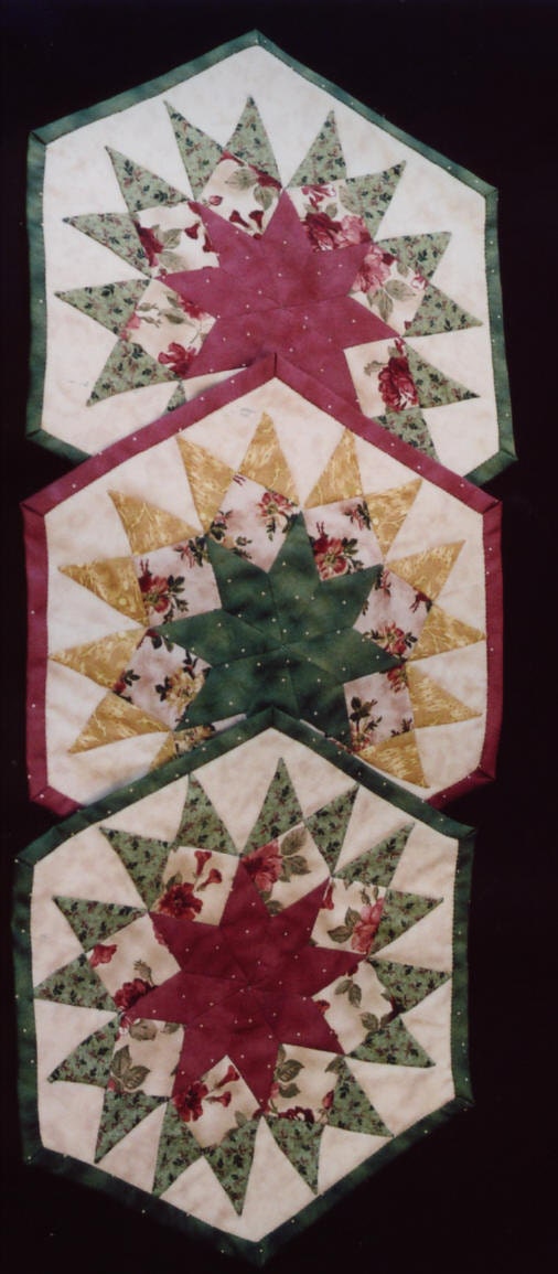 Christmas Cheer PDF Pattern - Placemats- English Paper Piecing