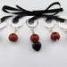Luxury Sterling Silver, Jasper and Onyx Stitch Markers (Large)