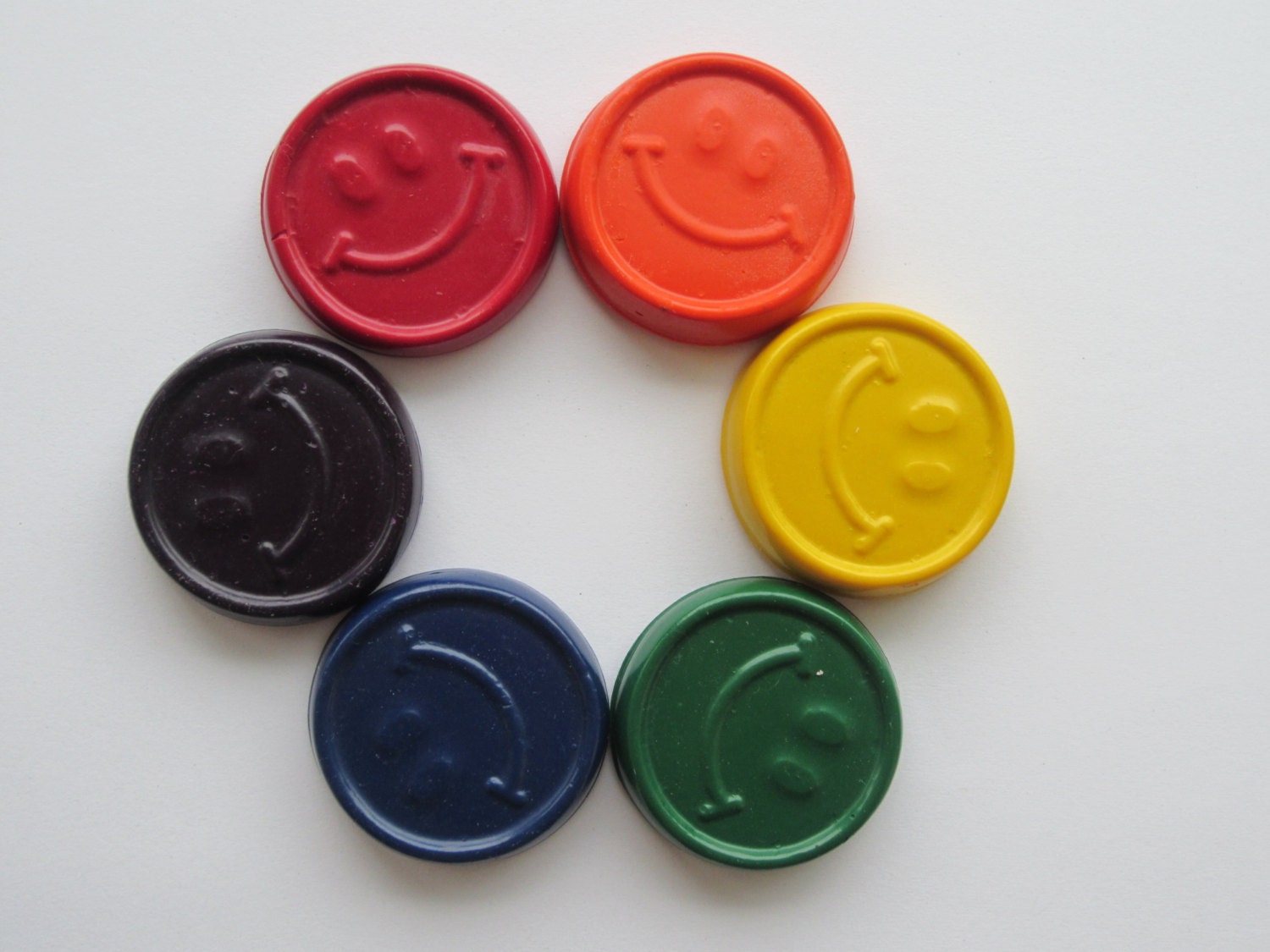 Kids' Smiley Face Crayon Party Favors. Peace, Love, and Rainbow. Bring Out Your Inner Hippie. Red, Orange, Yellow, Green, Blue, Purple Il_170x135