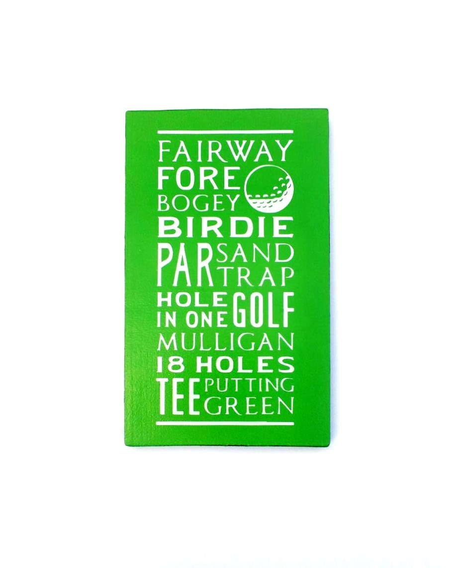 Wood Sign - Golf, Man Cave Sign, Wall Decor, Typography