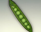 polymer clay pea pod pin