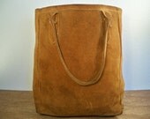 Vintage 1960's Brown Leather Ammo Shell Birding Hunting Shooting Bag Tote Made in USA
