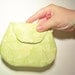 Green Mini Clutch with Wrist Strap