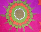 60s swedish very decorative retro vintage tablecloth. Mid century. Bodil Wallman