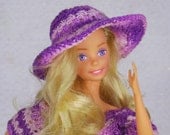 Vintage Custom Crystal 80s Barbie Superstar Lavender Eyes Doll with 2 Nice Dress Fashions