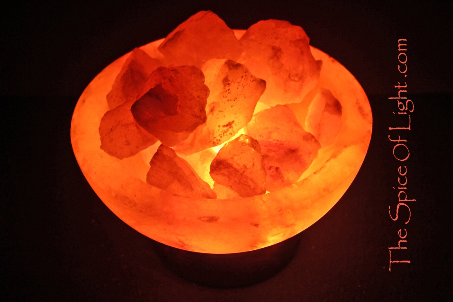 Alluring LIMITED EDITION - Burning Bowl fire pit, Himalayan salt lamp sculpture