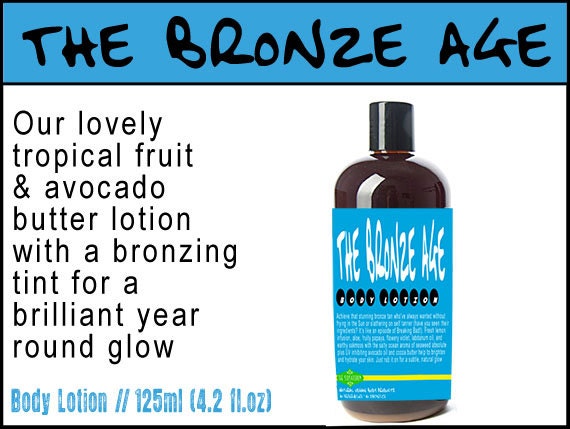 125ml (4.2 fl.oz) The Bronze Age Body Lotion Fresh Natural Vegan Handmade Body Lotion Cream w/ Essential Oils