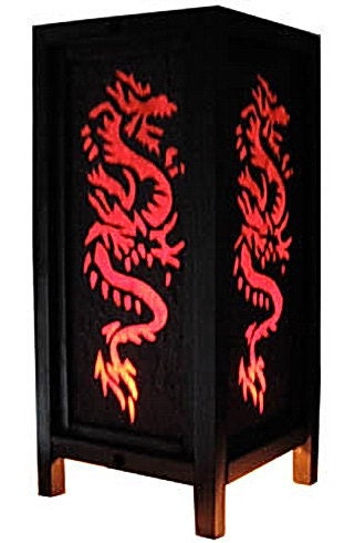 Asian Oriental Table/Desk/Night light Lamp - Dragon design - Worldwide Seller - Handmade, Factory Direct Lighting
