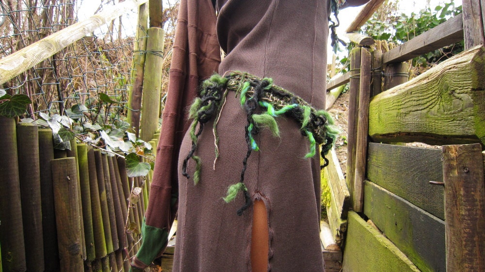 Fairy belt/Crochet fairy wool/Festival belt/Pixie Fairy spirit/Crochet corset belt by GipsyGreen
