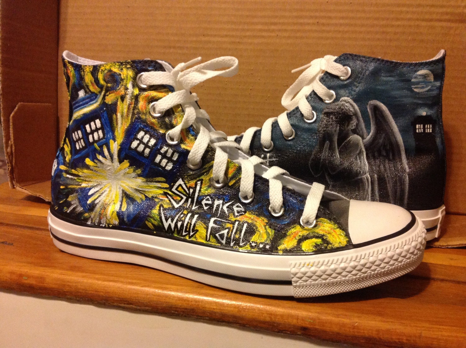 Doctor Who Custom Painted Shoes