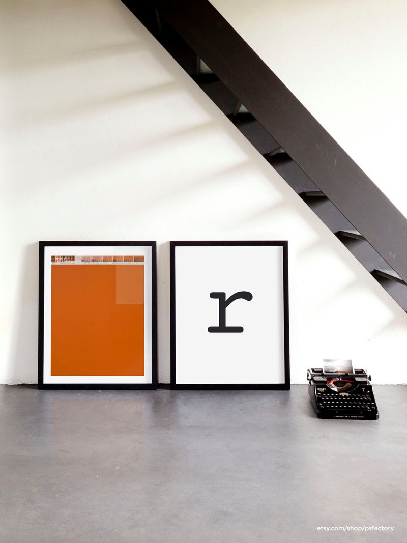 Pantone 718U vintage poster