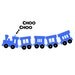 Kids Nursery Vinyl Train Set - Vinyl Wall Decals - Vinyl Wall Art (32179)