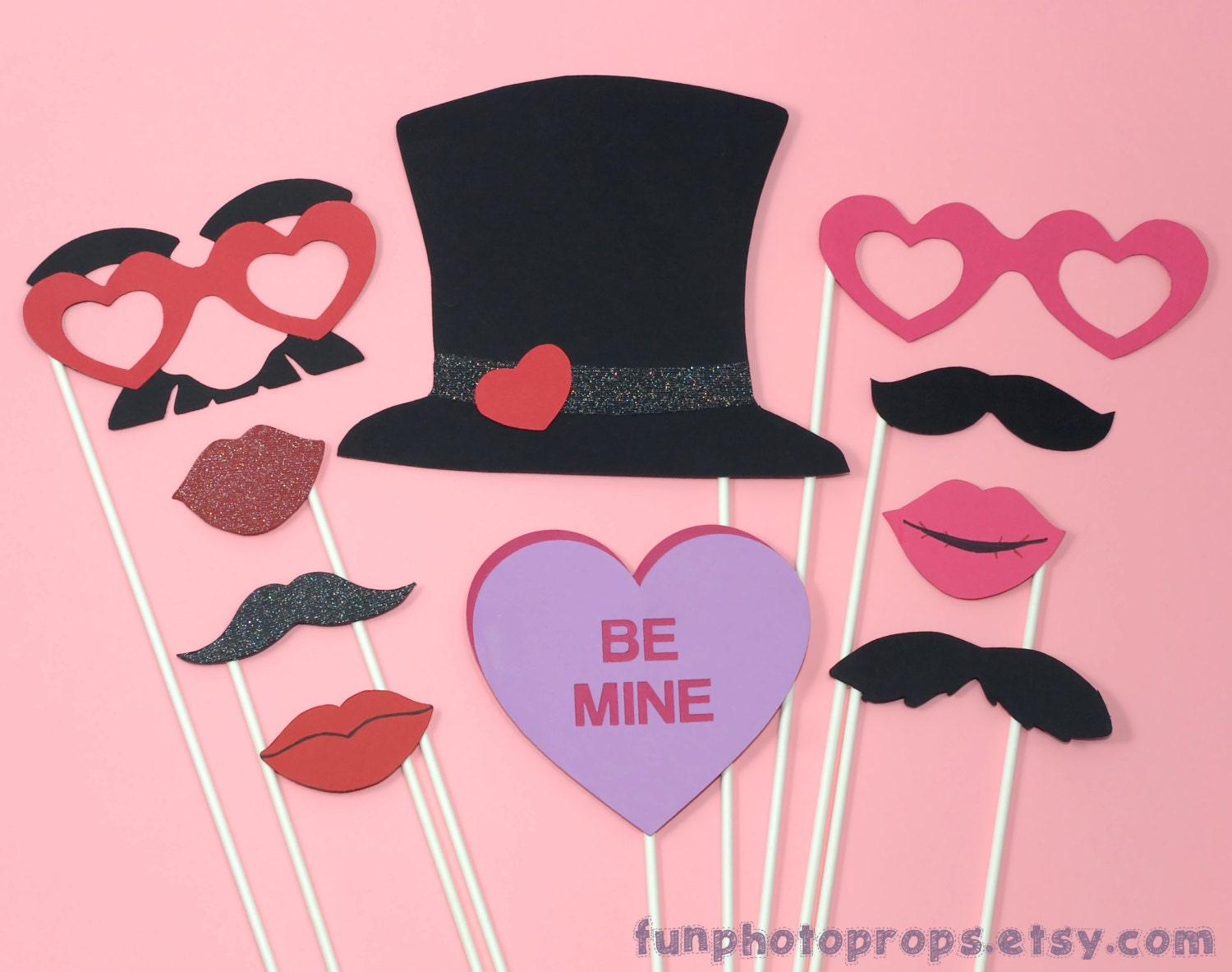 Valentine's Day Photo Booth Props - 10 Piece Photobooth Set - Photobooth Props Il_170x135