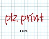 Plz Print Font