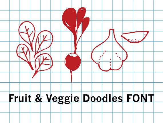Fruit & Veggie Doodles Font