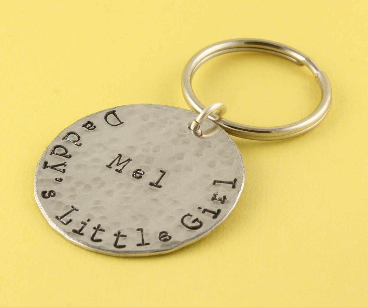 Father's Day Gift - Daddy's Little Girl Personalized Dad Keychain - Key Chain - Keyring - Key Chain Key Ring - Gift for Dad