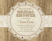 Rustic Lace Doily Bridal Shower Invitation - Printable Il_170x135
