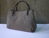 Dusty Brown Sack Cotton Hip Boho Women Tote Bag/ Shoulder Bag/ Handbag/Market Bag/Travel Bag/Everyday Bag/Diapers Bag/Book Bag - B013