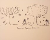 Funny Postcard "Seasonal Squirrel Disorder" by Squirrels Gone Wild