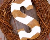 Chevron Wreath-Chevron Wedding-Chevron Letter-Year Round Wreath-Wedding Initial-Pottery Barn Inspired