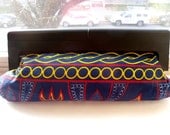 Atoghu fabric /Clutch Purse/ Wood frame