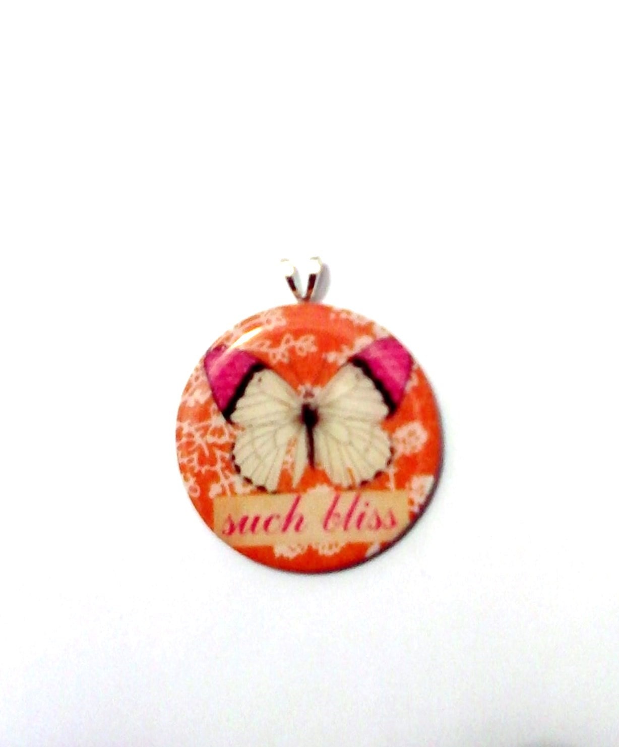 Beautiful Handmade Glittering Butterfly Pendant with free gift wrapping