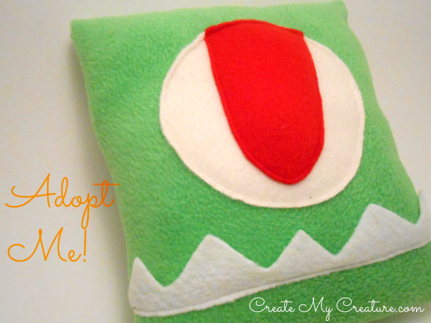 Plush Monster Cyclops Fleece Pillow- One Eyed Plush Monster- Kids Small Soft Plush- Childrens Pillow