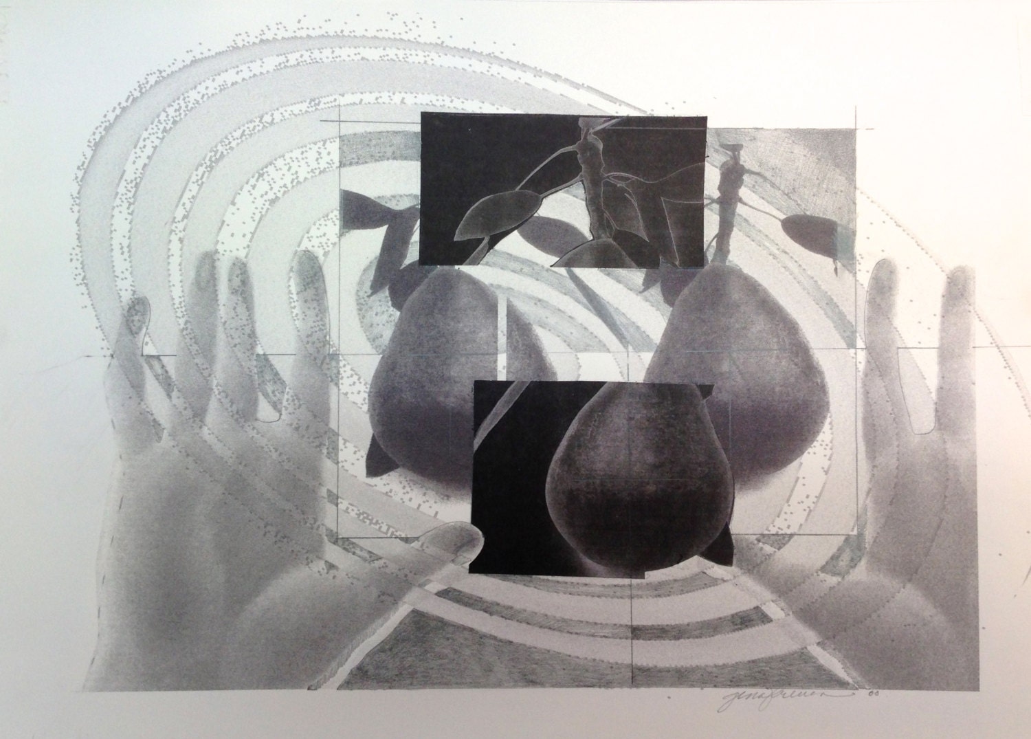 Hands On Studio Format 3, Mixed Media Collage on Paper