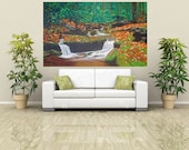 ORIGINAL  painting Landscape abstract Oil Painting  Painting Canvas art on gallery wrap canvas Ready to hang by Lucia, 80 x 60 cm .