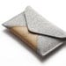 KINDLE Paperwhite sleeve Kindle case light grey wool felt genuine leather, perfect protection, classy, minimal, timeless