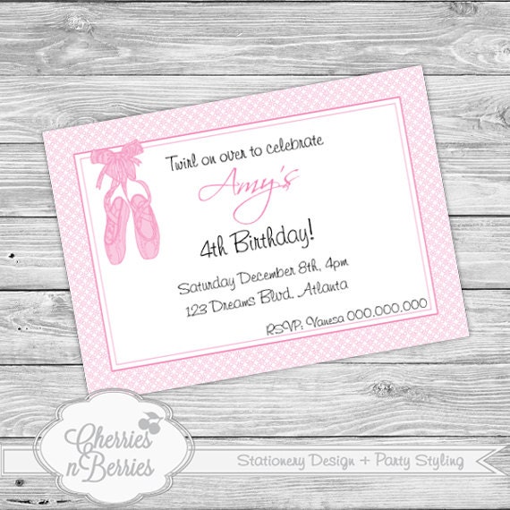 Ballerina Party - Printable Invitation Il_570xn