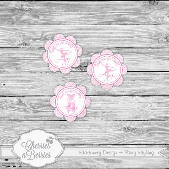 Ballerina Party - Printable Favor Tags Il_570xn