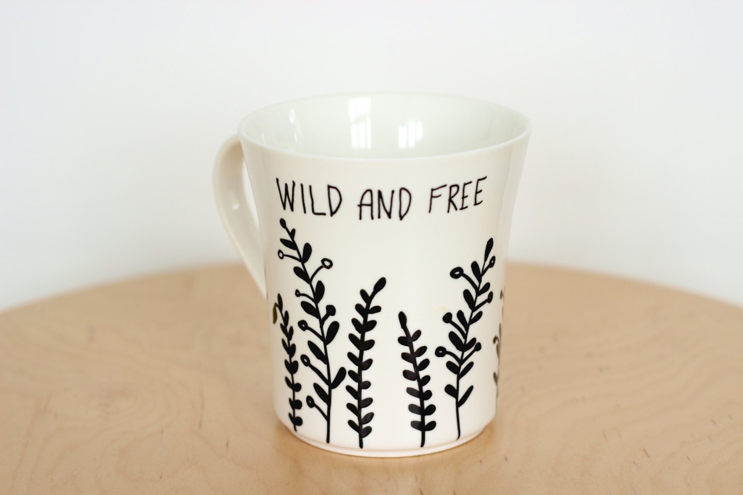 Coffee Mug/ Wild and Free/ Botanical illustration / Tea Cup