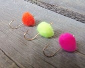 Salmon Steelhead Trout Eggs Package of 15 Handmade Custom Fly Fishing Flies Father's Day Fishermen Dad Husband