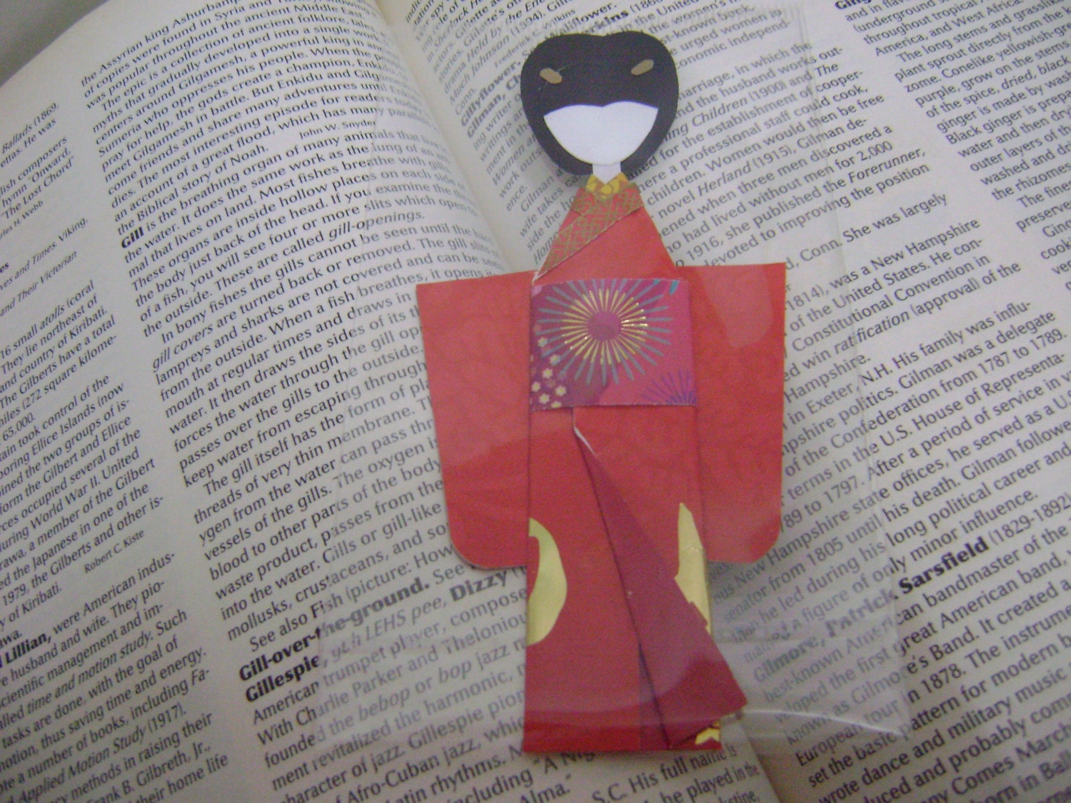 Handmade Japanese Origami Doll using Red Packet / AngPau Bookmark