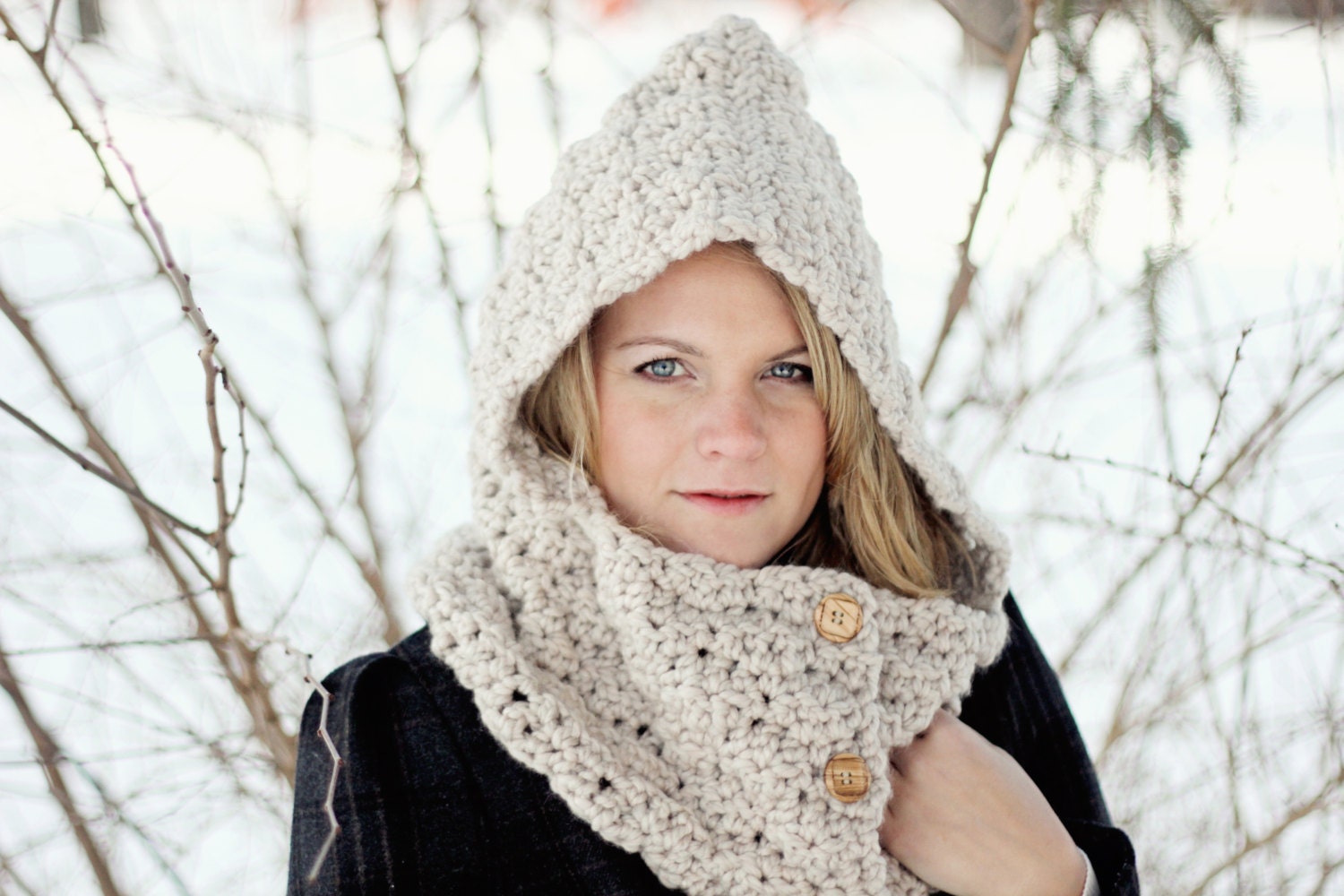 HOODIE Cowl CROCHET PATTERN  The Salt Lake City Instant Download