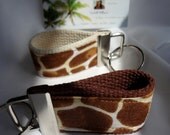 Giraffe Print Mini Key Fob /Key Chain / Key Ring