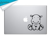 Cute Litte Thing mac decal, hippo vinyl laptop sticker gift for her Mac Decal 11 13 15 17 inch