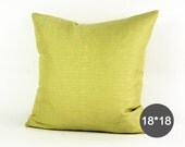 Housewares green Pillow Cover cotton fabric Pillow solid color Pillow Cover cushion Hidden Zipper Closure customized 18x18 inches 1506-02