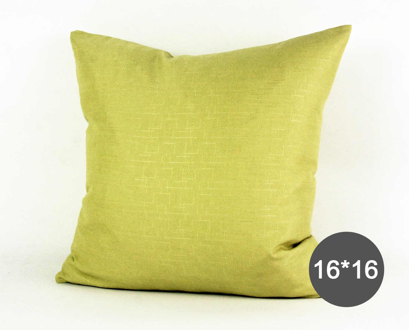 Housewares green Pillow Cover cotton fabric Pillow solid color Pillow Cover cushion Hidden Zipper Closure customized 16x16 inches 1506-01