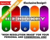 INSTANT DOWNLOAD - Ice hockey sport digital clip art clipart design image graphic illustration artwork pic picture element - High Resolution