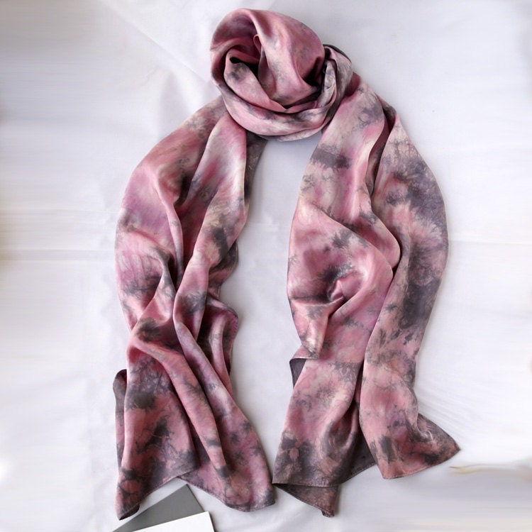 pure silk scarf,hand painted silk scarf,fashion scarves for women,silk chiffon scarf,black and red scarf
