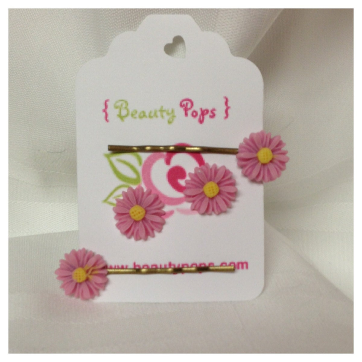 Purple Daisy Earring and Bobby Pin Set