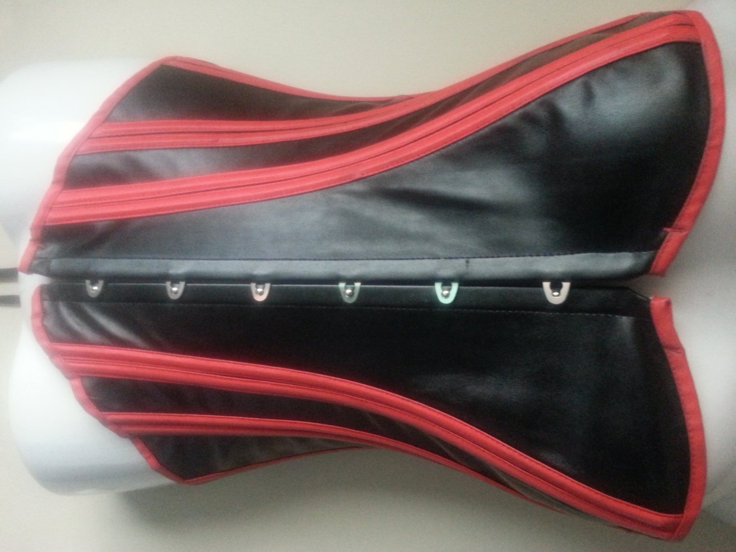 FINAL SALE ///  Sexy Rocker/ Goth Red And Black Corset