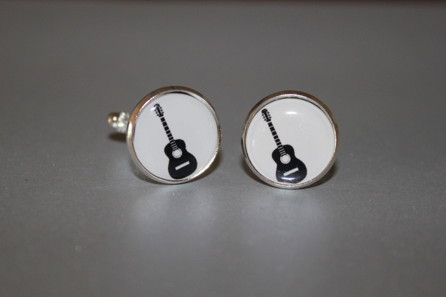 Classic Acoustic Guitar cufflinks, Hobby cufflinks, Guitar Cufflinks, Wedding cufflinks